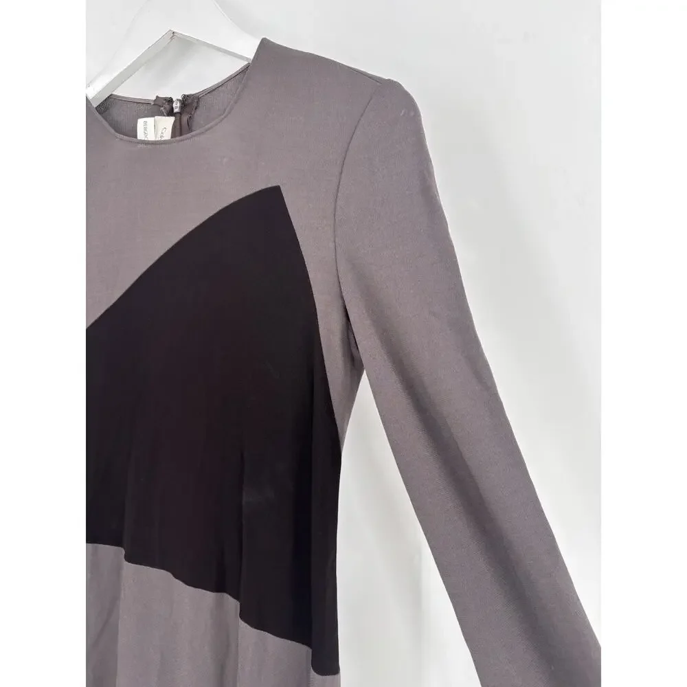 Calvin Klein Collection Bergdorf Goodman Fall 1996 Womens 6 Black Taupe 1990s